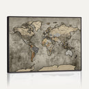 World Map Canvas Print – Detailed Map of the World Wall Art