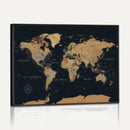 Framed Large World Map Wall Art Canvas Print – Stunning