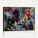 Graffiti Baseball Player Street Art Wall Art Canvas Print