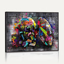 Graffiti American Football Helmet Street Art Wall Art Canvas