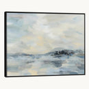 Abstract Coastal Landscape Wall Art Canvas Print – Soft Blue