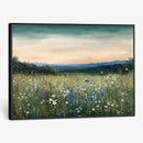 Wildflower Meadow Oil Painting Canvas — Daisy Lavender