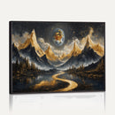 Abstract Mountain Wall Art Canvas Print Modern Landscape Painting Print