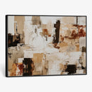 Blue Teal Abstract Canvas Wall Art, Modern Textured Painting Print, Navy Orange White Contemporary Art, Neutral Living Room Decor, Office Art by MyGreatCanvas | Canvas Wall Art Prints | Photo Prints & Wall Decor