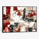 Blue Teal Abstract Canvas Wall Art, Modern Textured Painting Print, Navy Orange White Contemporary Art, Neutral Living Room Decor, Office Art by MyGreatCanvas | Canvas Wall Art Prints | Photo Prints & Wall Decor