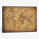 Personalized Push Pin World Map, Vintage Travel Map Canvas, Custom Names Anniversary Gift, Places Visited Pin Board, Couples Adventure Art