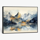 Lake Abstract Mountain Wall Art Canvas Print