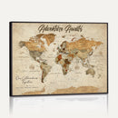Vintage Custom Push Pin Map Print – Custom Adventure Travel