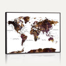 World Map Canvas Print – Detailed Map of the World Wall Art
