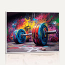Abstract Graffiti Barbell Canvas Wall Art – Urban Fitness