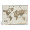 Push Pin World Map Canvas Print – Travel Tracker Wall Art