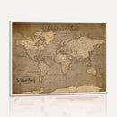 Personalized World Map Wall Art – Custom Framed Push Pin