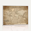 Personalized World Map Wall Art – Customizable Push Pin Map