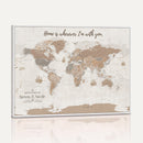 Personalized World Map Wall Art Canvas Print – Customizable