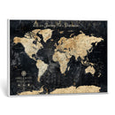 Personalized World Map Wall Art – Custom Framed Push Pin