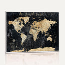 Personalized World Map Wall Art – Custom Framed Push Pin