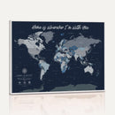 Framed Personalized World Map Custom Travel Memory Gift
