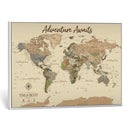 Custom Push Pin World Map Print – Personalized Canvas Wall