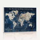 Custom Push Pin Travel Map Wall Art Canvas Print –