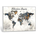 Custom Push Pin World Map Wall Art Canvas Print –