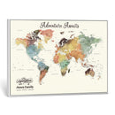 Custom Push Pin World Map Wall Art Canvas Print –