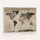 Customize Push Pin World Map Wall Art Canvas Print –