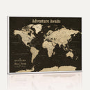 Custom Push Pin World Map Wall Art Canvas Print –