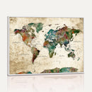 World Map Canvas Print – Framed Detailed Map of the World