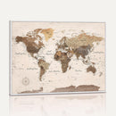 World Map Canvas Print – Framed Detailed Map of the World