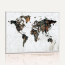 Large World Map Canvas Print – Framed Travel Map Wall Art
