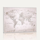World Map Canvas Print – Detailed Map of the World Wall Art