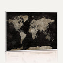 Detailed World Map Wall Art Print - Large Framed World Map