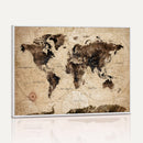 World Map Wall Art Canvas Print