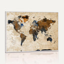 World Map Canvas Print – Framed Travel Map Wall Art for