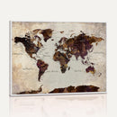 World Map Canvas Triptych – Colorful Global Wall Art for