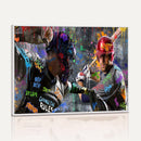 Graffiti Baseball Player Street Art Wall Art Canvas Print