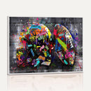 Graffiti American Football Helmet Street Art Wall Art Canvas