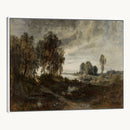 Adolf Dressler Landscape of the Oder River Wall Art Canvas
