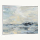 Abstract Coastal Landscape Wall Art Canvas Print – Soft Blue