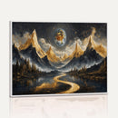 Abstract Mountain Wall Art Canvas Print Modern Landscape Painting Print