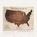 Personalized USA Push Pin Travel Map Canvas for Adventure Wall Decor