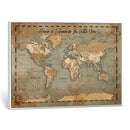 Vintage Personalized Push Pin World Map, Vintage Travel Map Canvas, Custom Names Anniversary Gift, Places Visited Pin Board, Couples Adventure Art