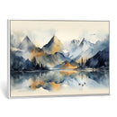 Lake Abstract Mountain Wall Art Canvas Print