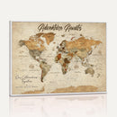 Vintage Custom Push Pin Map Print – Custom Adventure Travel