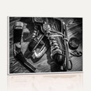 Old Pair of Mens Skates Wall Art Canvas, Men Skates Wall Art
