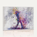 Watercolor Golf Swing Wall Art Canvas Print | Vibrant