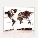 World Map Canvas Print – Detailed Map of the World Wall Art