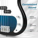 45.5 Inch Electric Bass Guitar with Double Pickups and Gig Bag for Beginners by LJGDeals
