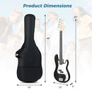45.5 Inch Electric Bass Guitar with Double Pickups and Gig Bag for Beginners by LJGDeals