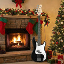 45.5 Inch Electric Bass Guitar with Double Pickups and Gig Bag for Beginners by LJGDeals
